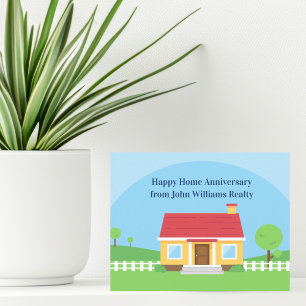 Tarjeta Feliz Aniversario de Hogar Realtor Personalizado