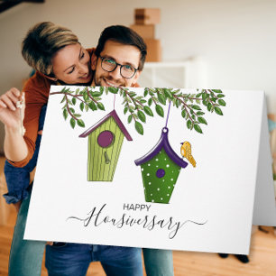 Tarjeta Feliz aniversario de la casa, referencia de aniver