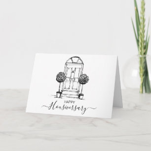 Tarjeta Feliz aniversario de la remisión a un hogar