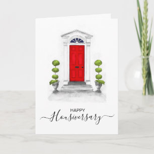 Tarjeta Feliz aniversario de la remisión a un hogar