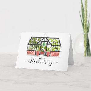 Tarjeta Feliz aniversario de la remisión a un hogar