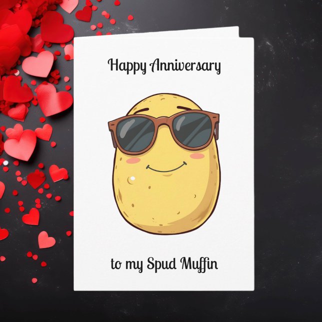 Tarjeta Feliz aniversario de mi gracioso Spud Muffin (Subido por el creador)