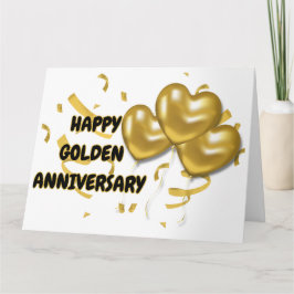 Tarjeta Feliz aniversario de oro