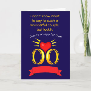 Tarjeta feliz aniversario del boda