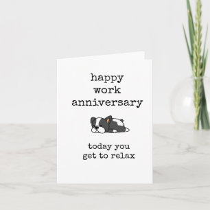Tarjeta Feliz Aniversario del Trabajo, hoy te relajas