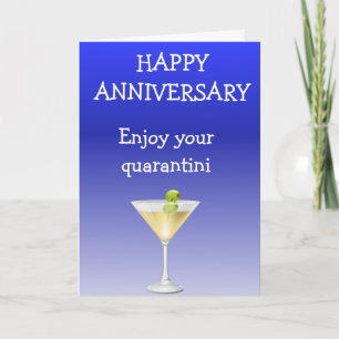 Tarjeta Feliz aniversario Disfruta tu Quarantini Cuarenten