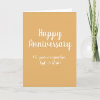 Feliz aniversario dorado blanco 10 años nombre fec