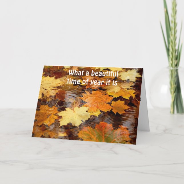 TARJETA FELIZ *ANIVERSARIO* EN ESTE HERMOSO DÍA DE OTOÑO (Anverso)