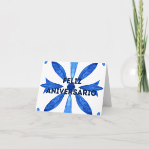 Tarjeta Feliz Aniversário, feliz cumpleaños de Portugal