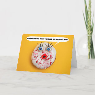 Tarjeta Feliz Aniversario Gracioso Donut Humor