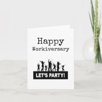 Tarjeta Feliz Aniversario Laboral, Fiesta