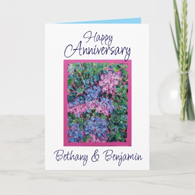 Tarjeta Feliz Aniversario Mejores Deseos Acogedores Hydran (Anverso)