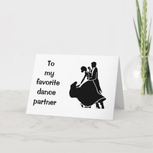 TARJETA FELIZ ANIVERSARIO "MI PAREJA DE BAILE FAVORITA"