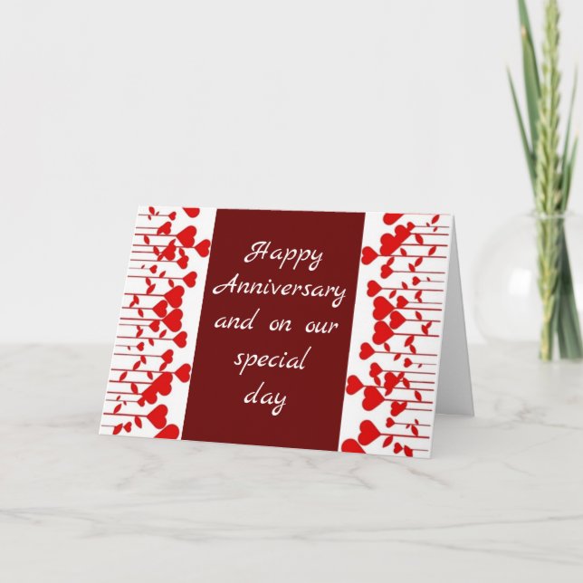 TARJETA **FELIZ ANIVERSARIO** ¡MI VIDA ES MÁS FELIZ CONTIG (Anverso)