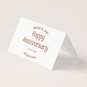 Tarjeta feliz aniversario nombre dorado detalles rosados d
