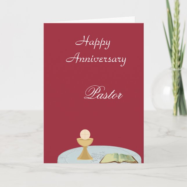 Tarjeta Feliz aniversario "Pastor" (Anverso)