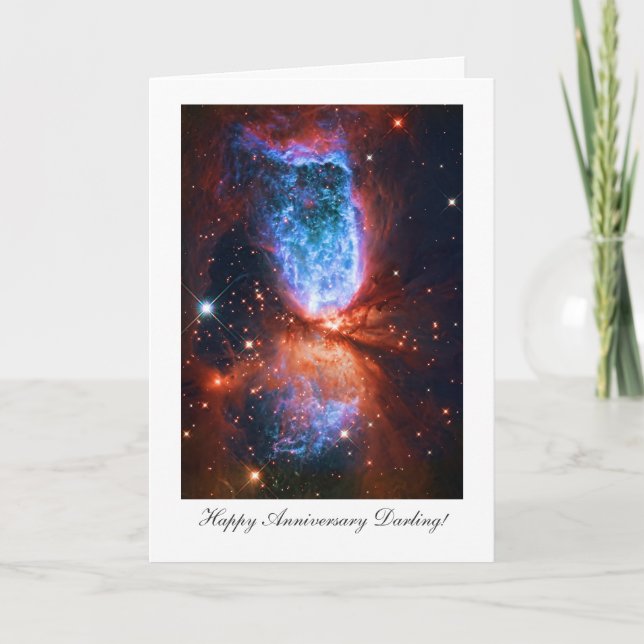 Tarjeta Feliz Aniversario Querido - Cygnus, El Cisne (Anverso)