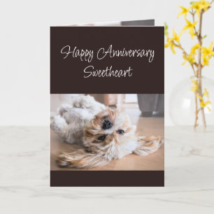 Tarjeta Feliz Aniversario Te Ladro Te Quiero Perro Adorabl