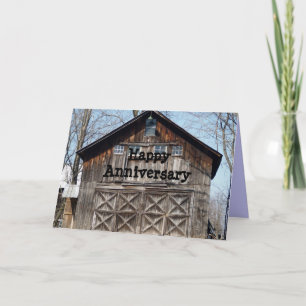 Tarjeta Feliz aniversario Weathern Barn