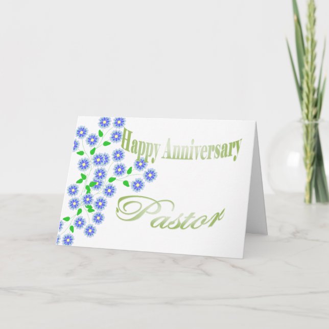 Tarjeta Feliz Anniersary Pastor (Anverso)