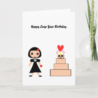 Tarjeta Feliz año del salto de cumpleaños