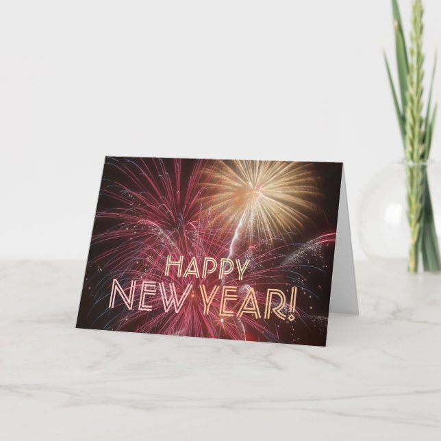 Tarjeta Feliz Año Nuevo (Anverso)