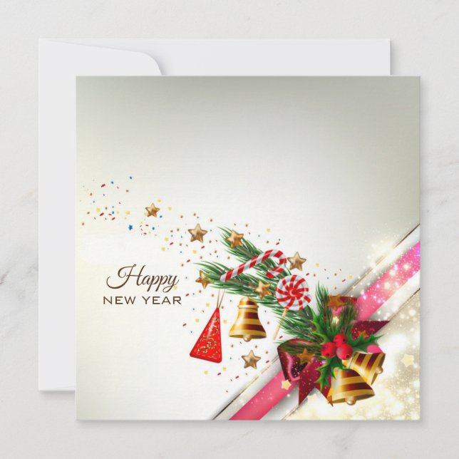 Tarjeta Feliz Año Nuevo (Anverso)