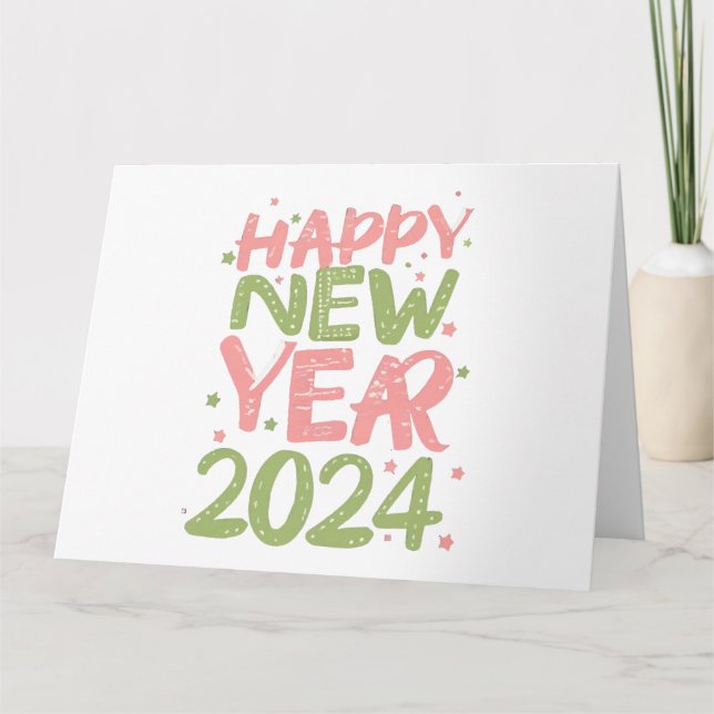 Tarjeta Feliz Año Nuevo 2024 (Anverso)