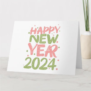Tarjeta Feliz Año Nuevo 2024