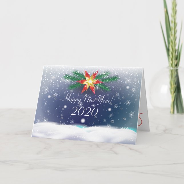 Tarjeta ¡Feliz Año Nuevo 2024! Festival de vacaciones de i (Anverso)