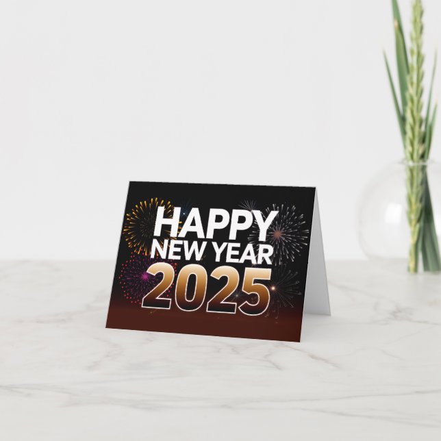 Tarjeta Feliz Año Nuevo 2025 (Anverso)