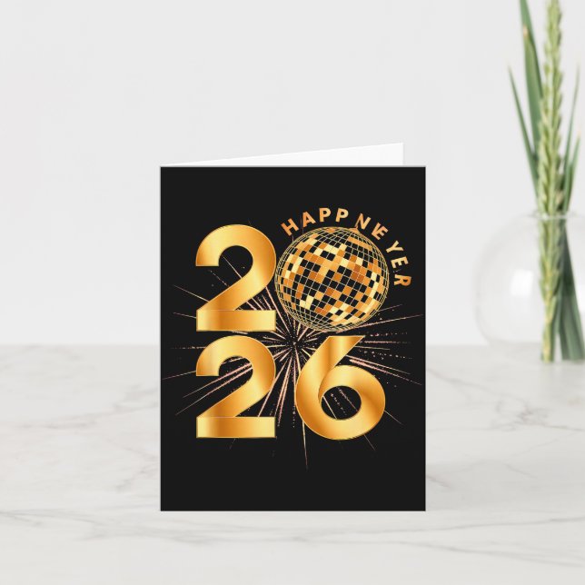 Tarjeta Feliz Año Nuevo 2026  (Anverso)