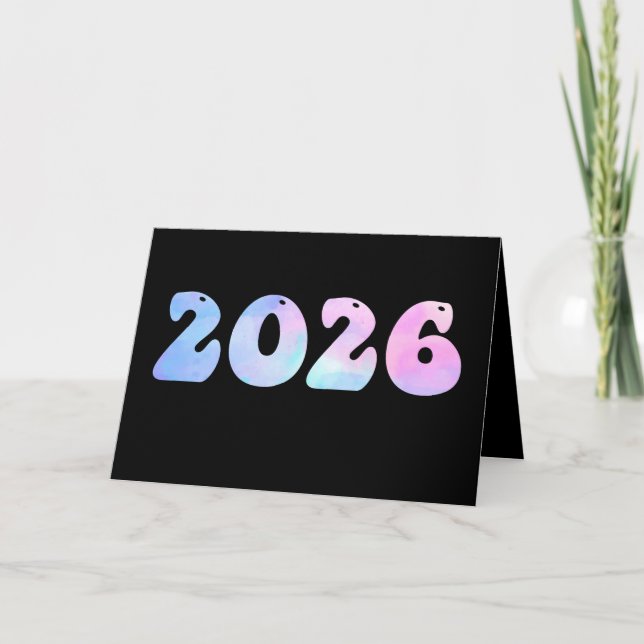 Tarjeta Feliz Año Nuevo 2026 (Anverso)