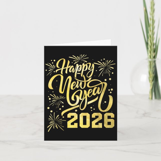 Tarjeta Feliz Año Nuevo 2026  (Anverso)