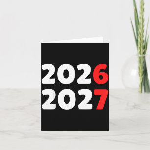 Tarjeta Feliz Año Nuevo 2026 2027 Divertido Seis Siete 67