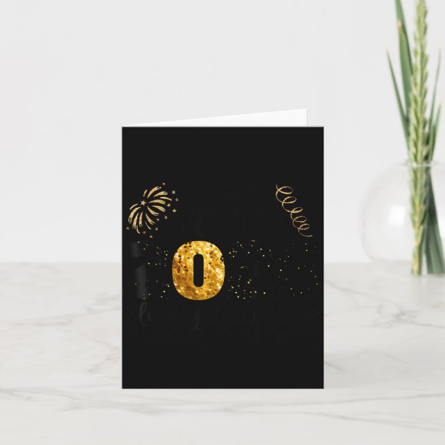 Tarjeta Feliz Año Nuevo 2026 Fiesta de Año Nuevo Amigos Fa (Anverso)