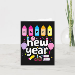 Tarjeta Feliz Año Nuevo 2026 Fiesta de la Noche Ki