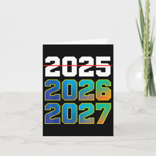 Tarjeta Feliz Año Nuevo 2026 Próximamente 2027 Divertido 6