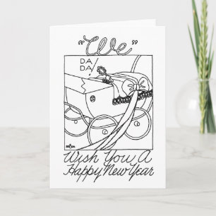 Tarjeta Feliz año nuevo bebé