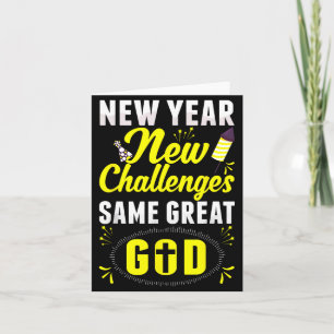 Tarjeta Feliz Año Nuevo Cristiano Nuevos Retos Mismo Grand