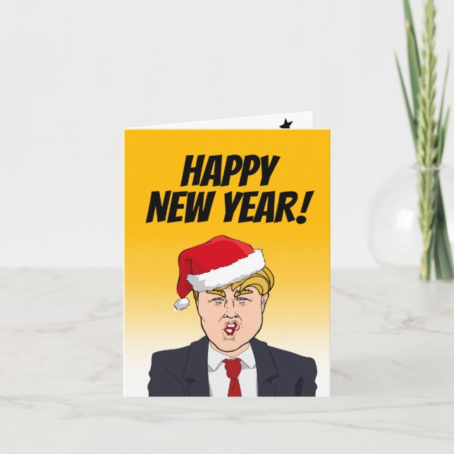 Tarjeta Feliz Año Nuevo de Donald Trump (Anverso)