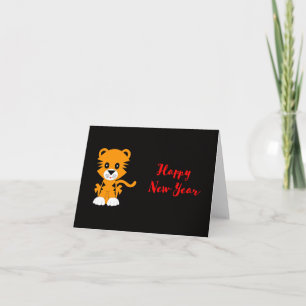Tarjeta Feliz Año Nuevo del Tigre 2022