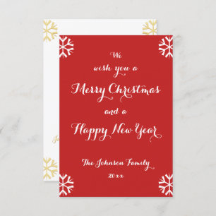 Tarjeta Feliz Año Nuevo Feliz Navidad Feliz Person