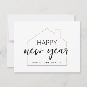 Tarjeta Feliz Año Nuevo Inmobiliaria