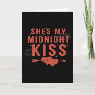 Tarjeta Feliz Año Nuevo Parejas Ella es Mi Beso de Mediano