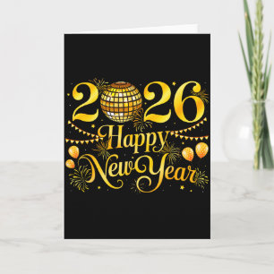 Tarjeta Feliz Año Nuevo Partido de Nochevieja Disco B