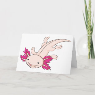 Tarjeta Feliz Axolotl mexicano