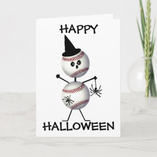 Tarjeta Feliz Béisbol de Halloween
