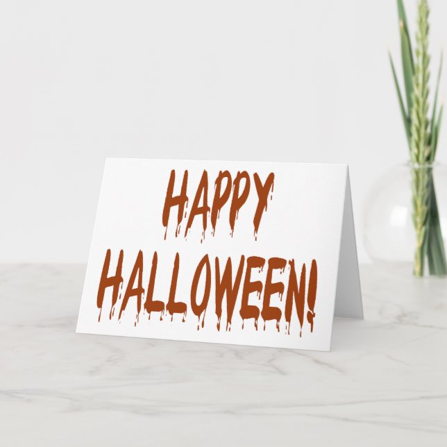 Tarjeta Feliz Bloody Halloween (Anverso)