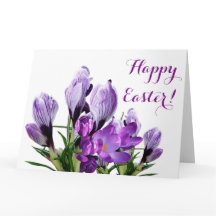 Feliz bonito de Pascua crocus púrpura flores flora